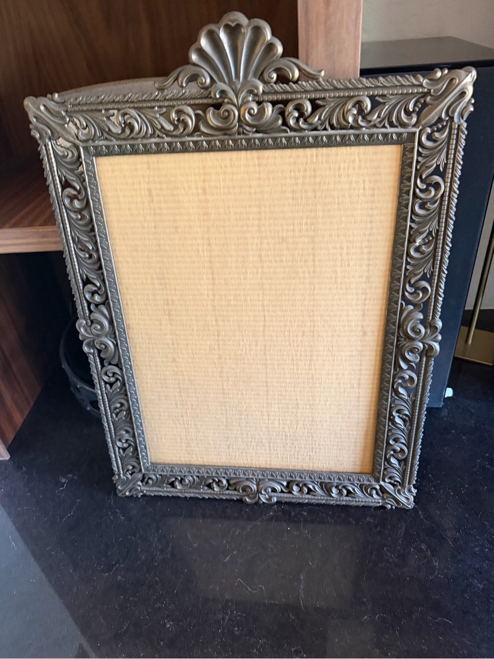 Vintage Ornate Brass Metal Picture Frame Italy